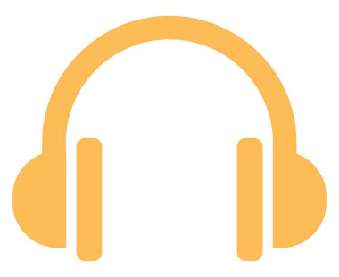 Yönetici kulaklığı, illüstrasyon, beyaz arka planda..