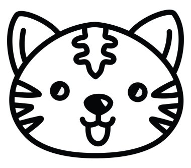 Beyaz bir arka planda güzel bir kaplan resmi..