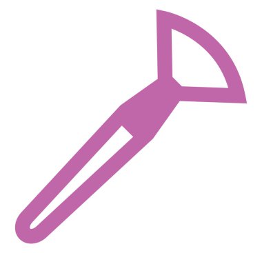 Vurgulama fırçası, resimleme, beyaz arkaplan.