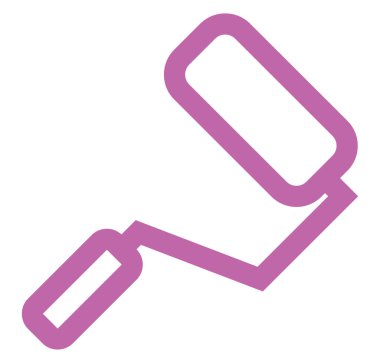 Boya silindiri, resim, beyaz arkaplan.