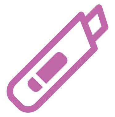 Kağıt bıçak, illüstrasyon, beyaz arka planda..