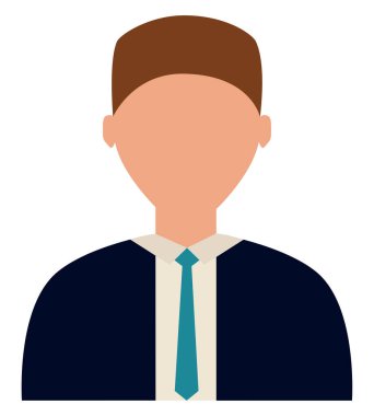 Takım elbiseli ve kravatlı bir adam, beyaz arka planda bir resim..