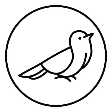 Beyaz bir arka planda guguk kuşu, illüstrasyon.