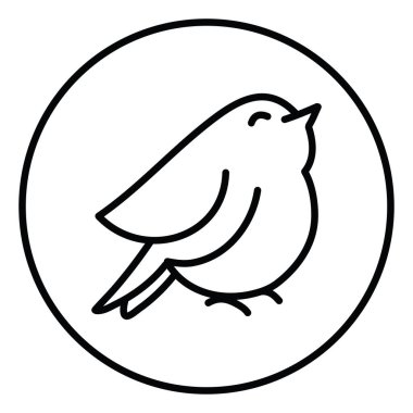 Bulbul kuşu, illüstrasyon, beyaz arkaplanda.