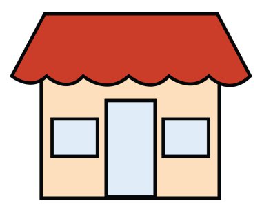 Botique shop, illüstrasyon, beyaz arka planda.