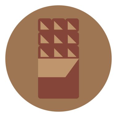 Ambalajda siyah çikolata, beyaz bir arka planda çizim..