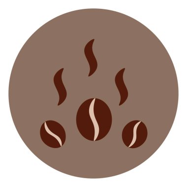 Kahve çekirdekleri, illüstrasyon, beyaz arka plan..