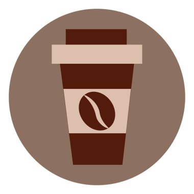 Beyaz bir arka planda kahveyi, illüstrasyonu çıkarın..