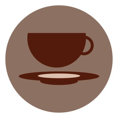 Kahve fincanı, illüstrasyon, beyaz arka plan..