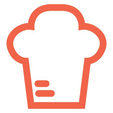 Aşçı şapkası, resim, beyaz arka planda..