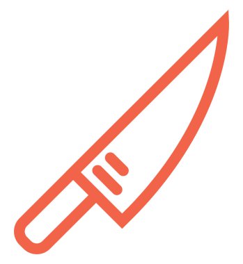 Mutfak bıçağı, illüstrasyon, beyaz arka plan..