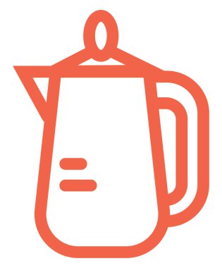 Mutfak çaydanlığı, resim, beyaz arkaplanda.