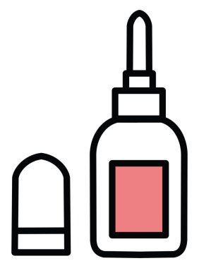 Gece serumu, illüstrasyon, beyaz arka plan..