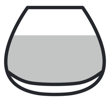 Viski bardağı, resim, beyaz arka planda..