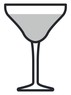 Martini bardağı, resim, beyaz arka planda..