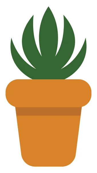 Zielona Roślina Garnku Ilustracja Ikony Wektor Białym Tle — Wektor stockowy