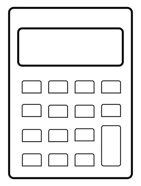 Calculadora Escola Simples Ilustração Ícone Vetor Fundo Branco — Vetor de Stock