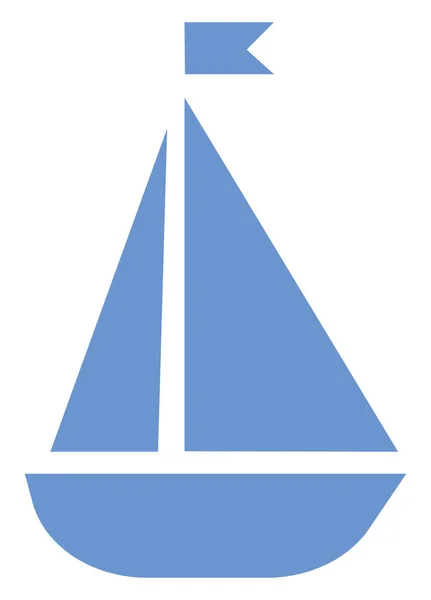 Barco Azul Ícone Ilustração Vetor Sobre Fundo Branco — Vetor de Stock