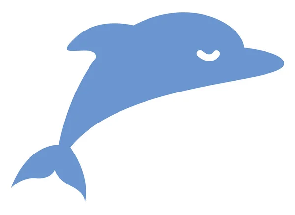 蓝海海豚 图标图解 白色背景上的矢量 — 图库矢量图片
