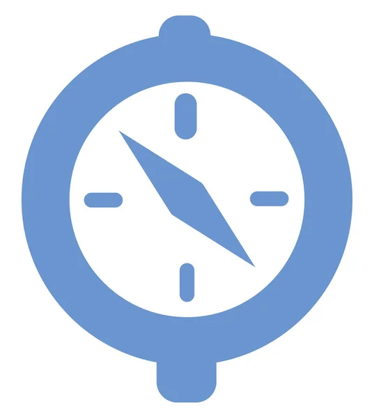Modrý Mořský Kompas Ikona Ilustrace Vektor Bílém Pozadí — Stockový vektor