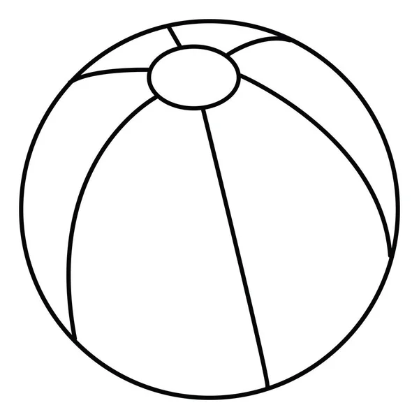 海滩球 图标插图 白色背景上的矢量 — 图库矢量图片