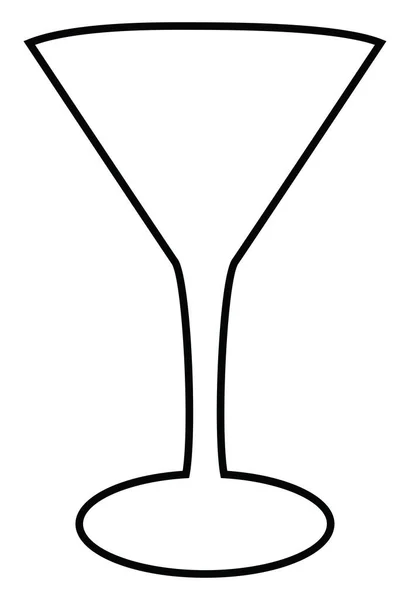 Cocktail Een Glas Icoon Illustratie Vector Witte Achtergrond — Stockvector