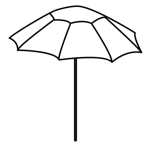 Sommer Regenschirm Symbol Illustration Vektor Auf Weißem Hintergrund — Stockvektor