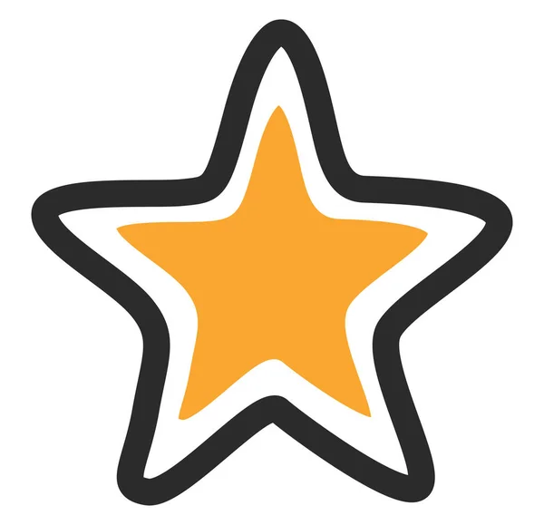 Estrella Mar Amarilla Icono Ilustración Vector Sobre Fondo Blanco — Vector de stock