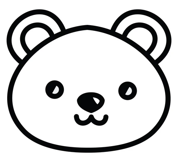 Baby Bear Illustration White Background — Stock Vector