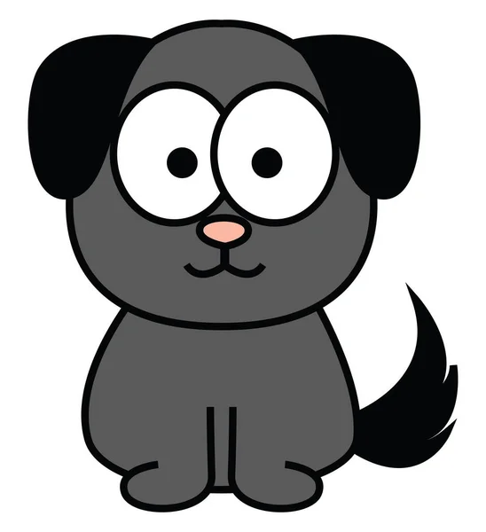 Perro Gris Ilustración Sobre Fondo Blanco — Vector de stock