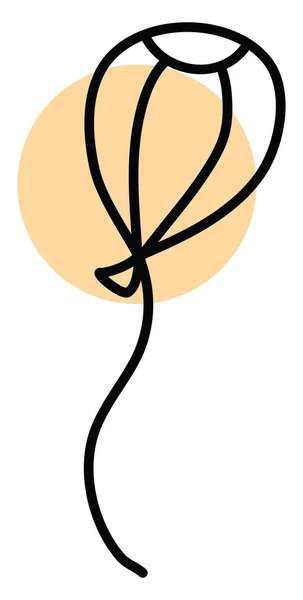 Εορταστικό Πορτοκαλί Μπαλόνι Εικονογράφηση Λευκό Φόντο — Διανυσματικό Αρχείο
