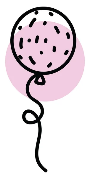 Pink Balloon Illustration White Background — Stock Vector