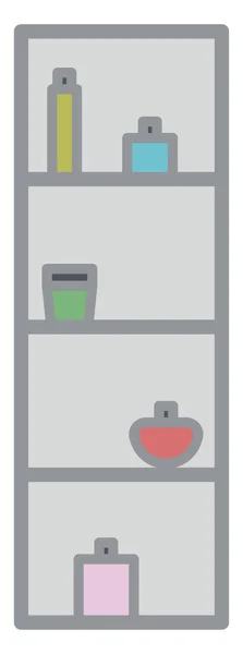 Badezimmerschrank Illustration Auf Weißem Hintergrund — Stockvektor