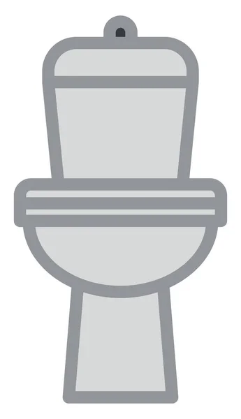Toilette Grigia Illustrazione Sfondo Bianco — Vettoriale Stock
