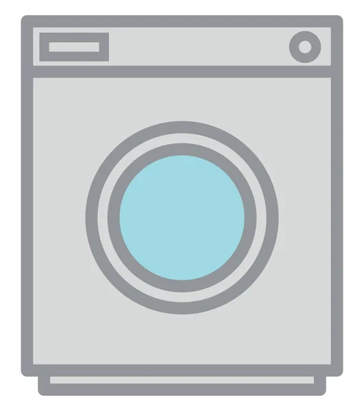 Graue Waschmaschine Illustration Auf Weißem Hintergrund — Stockvektor