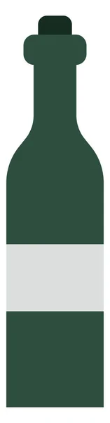 Grüne Schnapsflasche Illustration Auf Weißem Hintergrund — Stockvektor