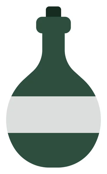 Botella Whisky Verde Ilustración Sobre Fondo Blanco — Vector de stock