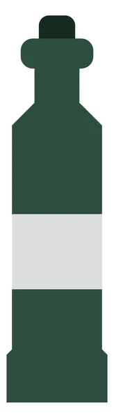 Zöld Konyakos Üveg Illusztráció Fehér Alapon — Stock Vector