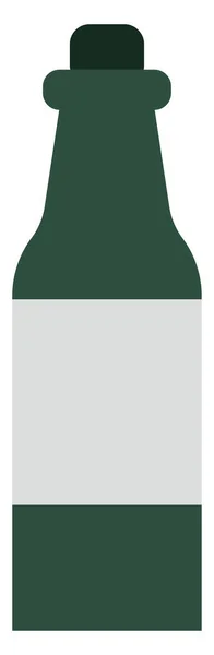 Zöld Szeszes Üveg Illusztráció Fehér Alapon — Stock Vector