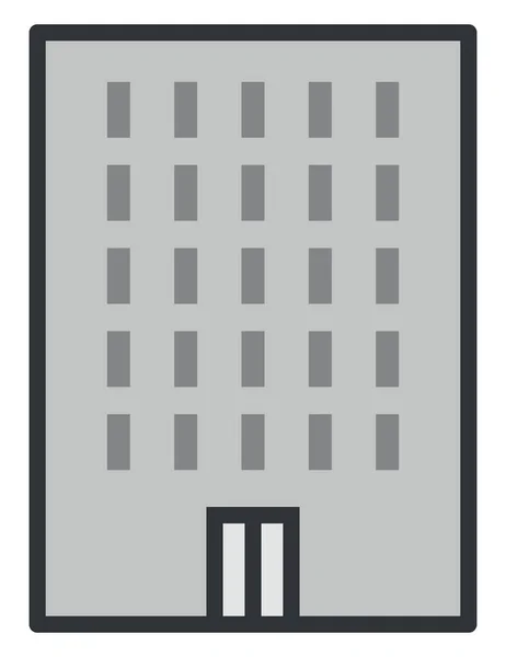 白い背景にグレーの病院の建物のイラスト — ストックベクタ