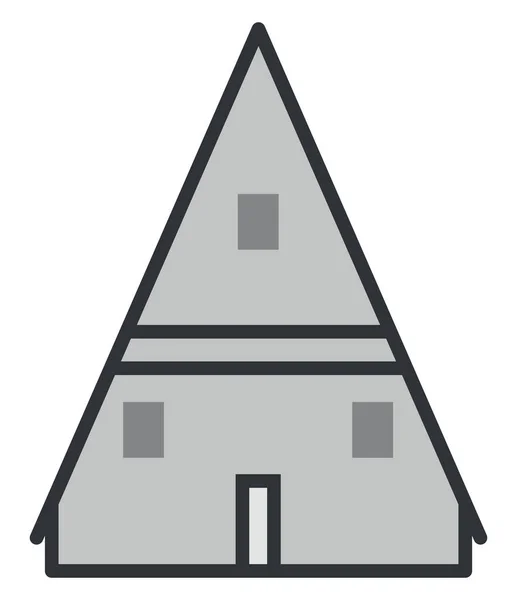 Bâtiment Triangle Illustration Sur Fond Blanc — Image vectorielle