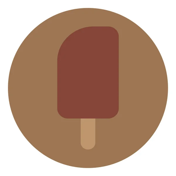 Helado Chocolate Ilustración Sobre Fondo Blanco — Vector de stock