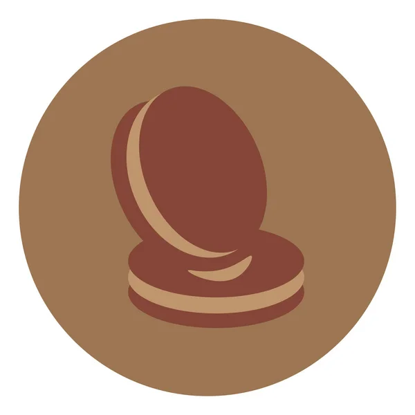 Шоколадное Печенье Иллюстрация Белом Фоне — стоковый вектор