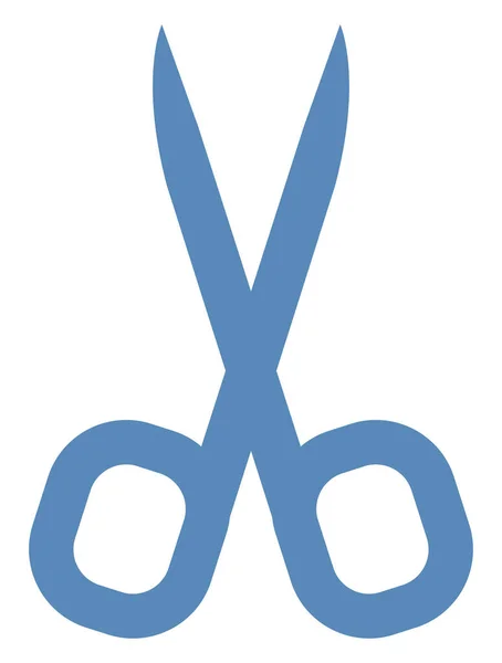 Blue Scissors Illustration White Background — Stock Vector