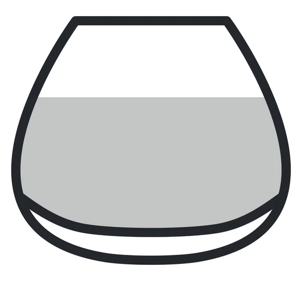 Whisky Glas Illustratie Een Witte Achtergrond — Stockvector