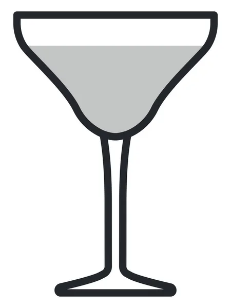 Martini Glas Illustratie Een Witte Achtergrond — Stockvector