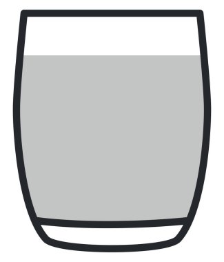 Meyve suyu bardağı, beyaz arka planda çizimler..