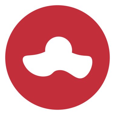 Beyaz şapka, illüstrasyon, beyaz arka plan..