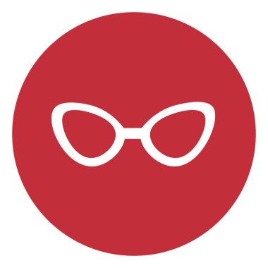 Beyaz güneş gözlüğü, illüstrasyon, beyaz bir arka plan..