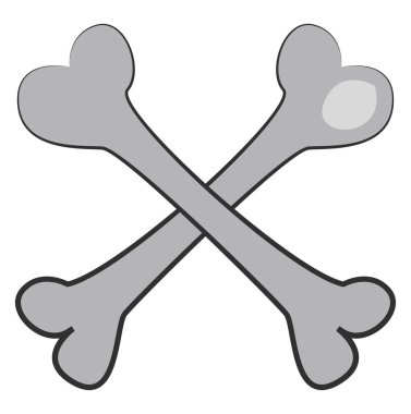 Cadılar Bayramı kemikleri, beyaz arka planda çizimler..